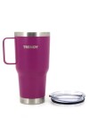 Vaso térmico doble capa de acero 900ML Fucsia