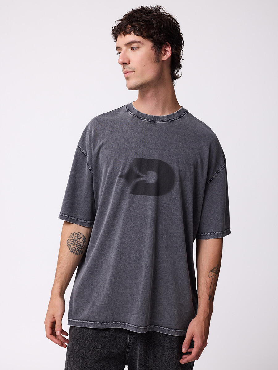 T-SHIRT DAYOM DIXIE - Gris Oscuro 