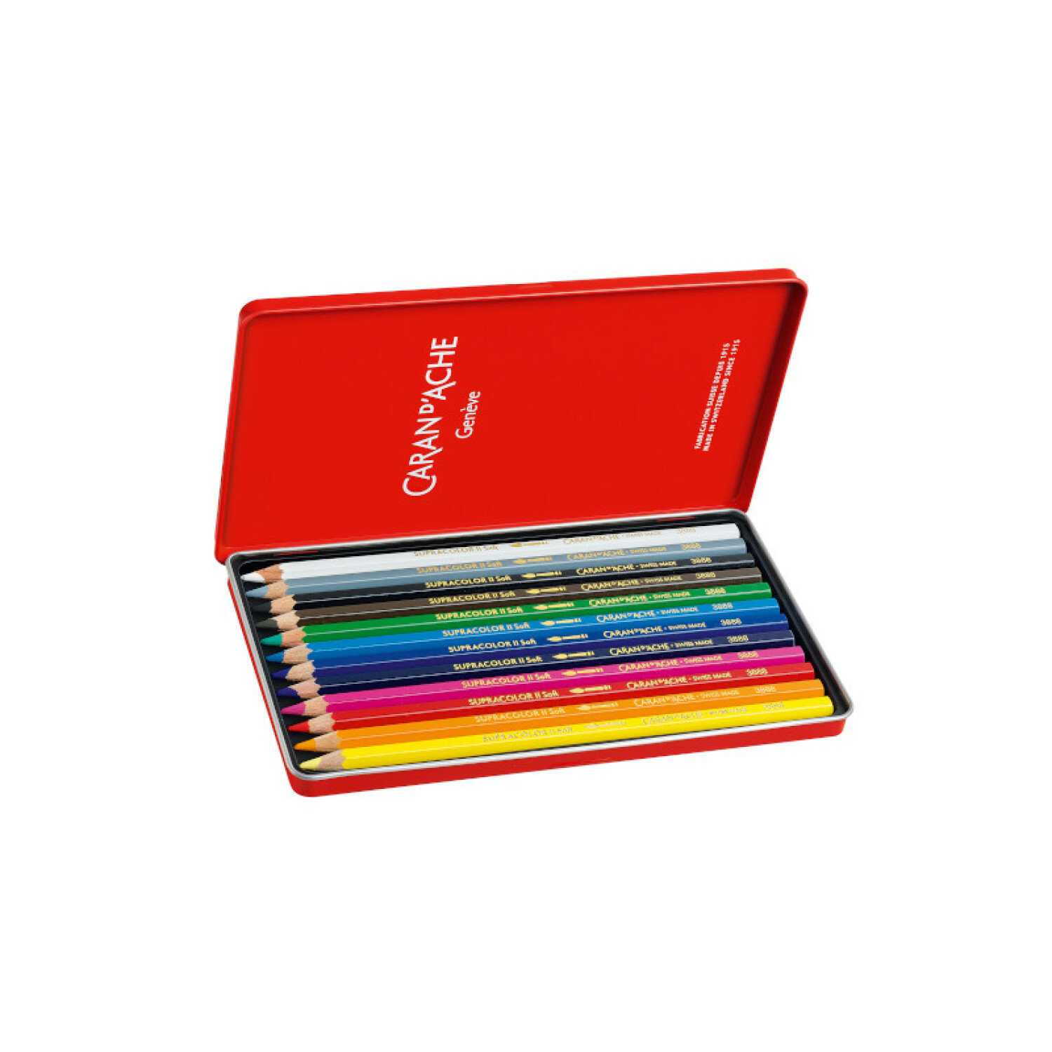 Lápices de colores Caran d'Ache Supracolor Soft - 12 colores