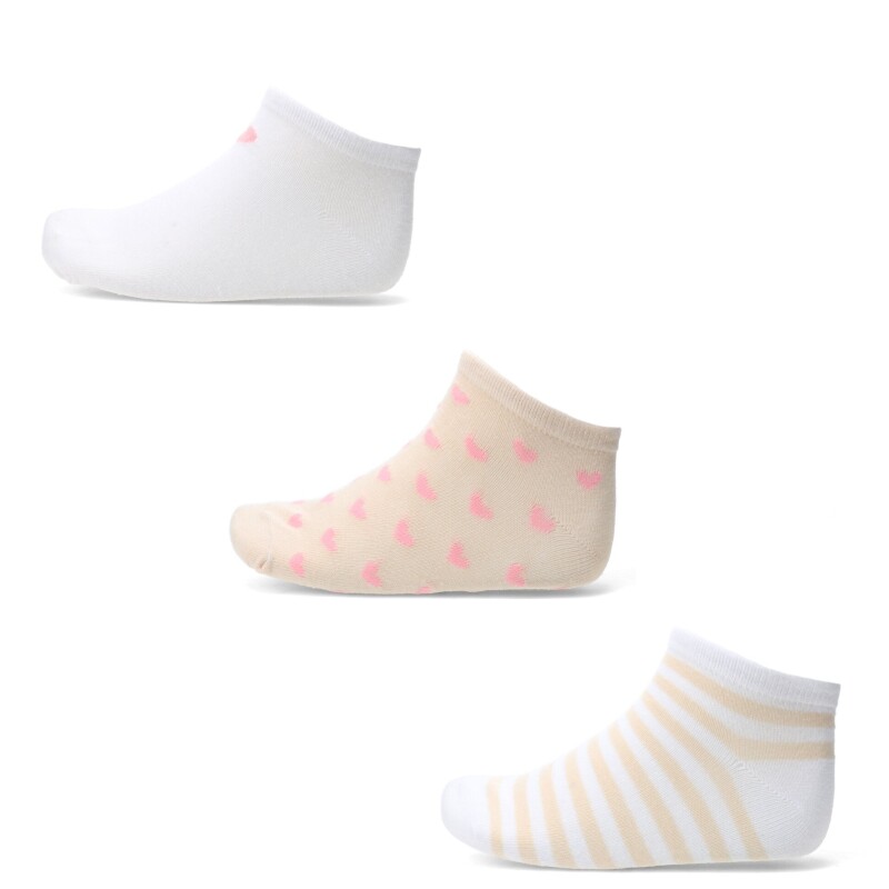 Medias de Mujer Miss Carol trainer pack x3 white Blanco - Beige