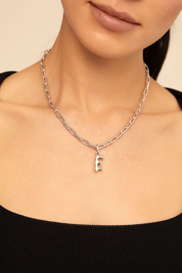 CADENA 9 PLATA / BLANCO