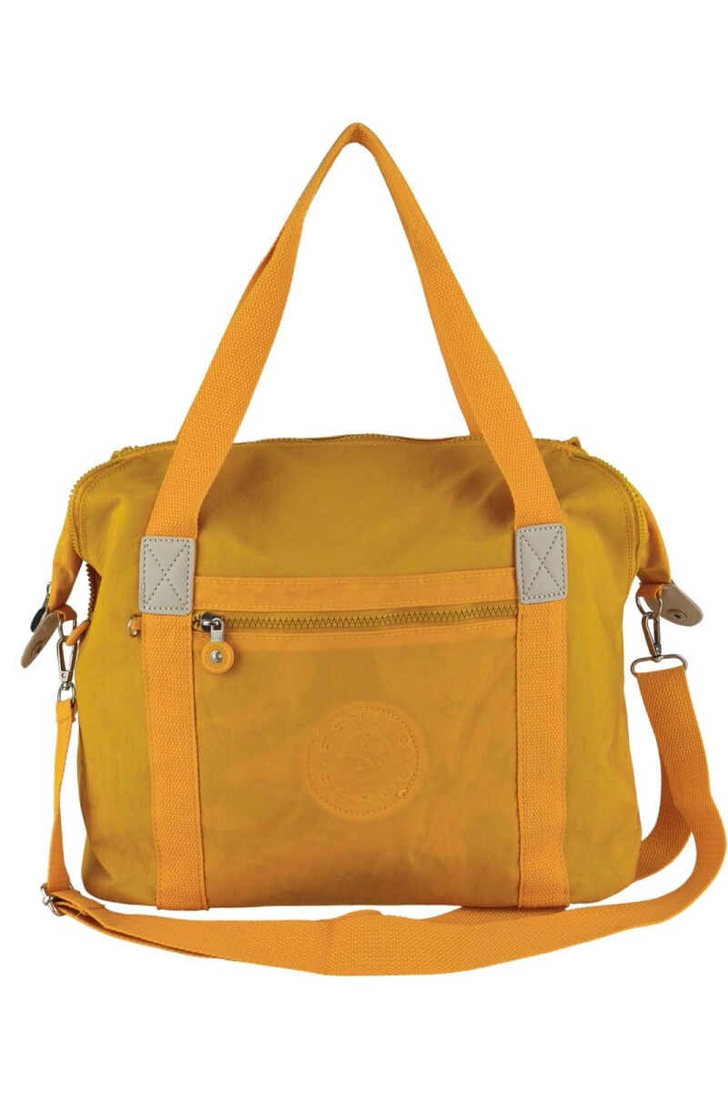 Bolso grande en tafeta amasada Amarillo