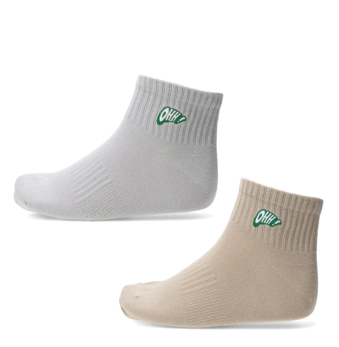 Medias Unisex N+ Space - Gris - Marrón Camel 