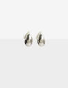 Aros Colgantes Cortos Metal Aros Gota Chunky - Plateado Rodio