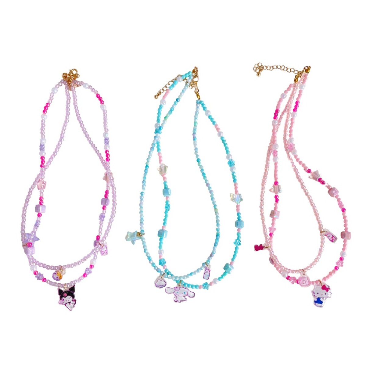 Collar cuentas Sanrio - Kuromi 