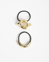 Gomitas Elásticas Sets Metal Accesorios Pelo Set - Dorado