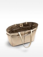 Bolso Shopper Efecto Craquelado crudo