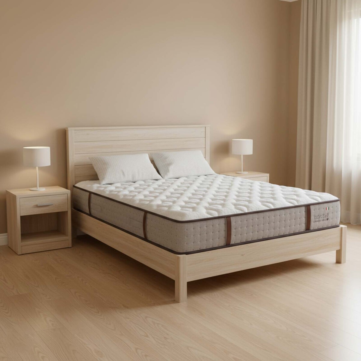 COLCHÓN - SUPER KING RESORTESPOCKET GRIS VICENZO LÁTEX NATURAL 