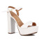 Sandalia Plataforma Mujer Vizzano Taco Alto Blanco