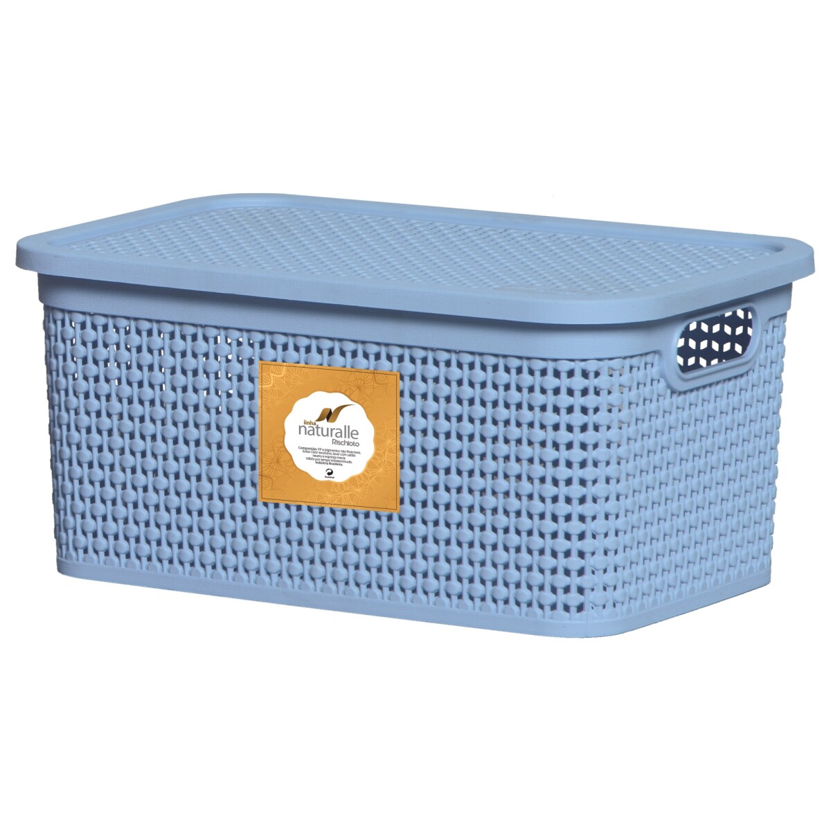 CESTO / CANASTO RATTAN "RISCHIOTO" 4 LT - CELESTE 