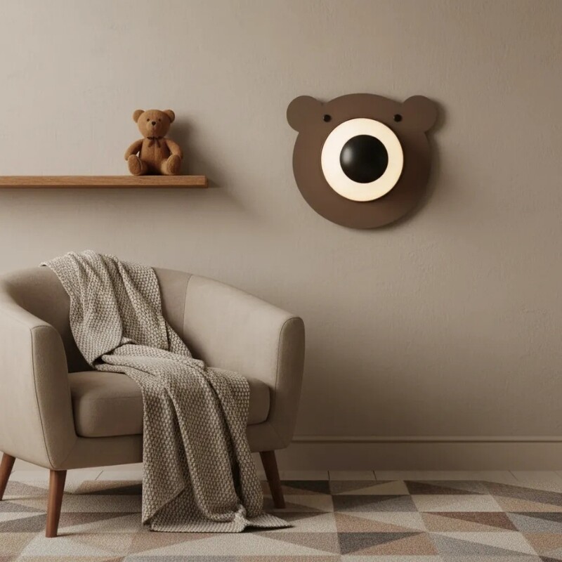 LUMINARIA DE PARED BEAR Luminaria de Pared Bear Marrón