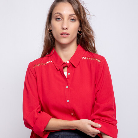 CAMISA JILLEN Rojo Oscuro