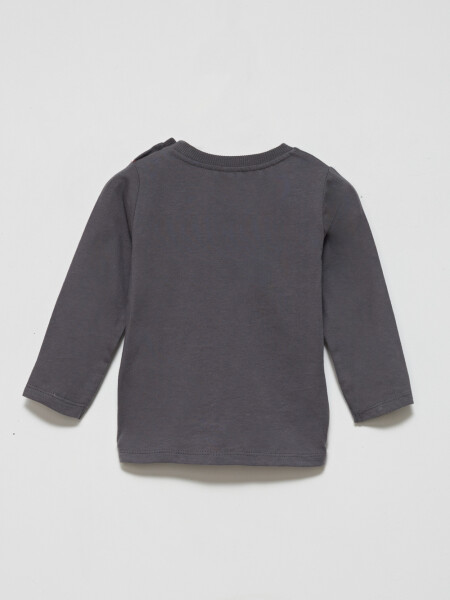 Remera manga larga básica Gris Oscuro