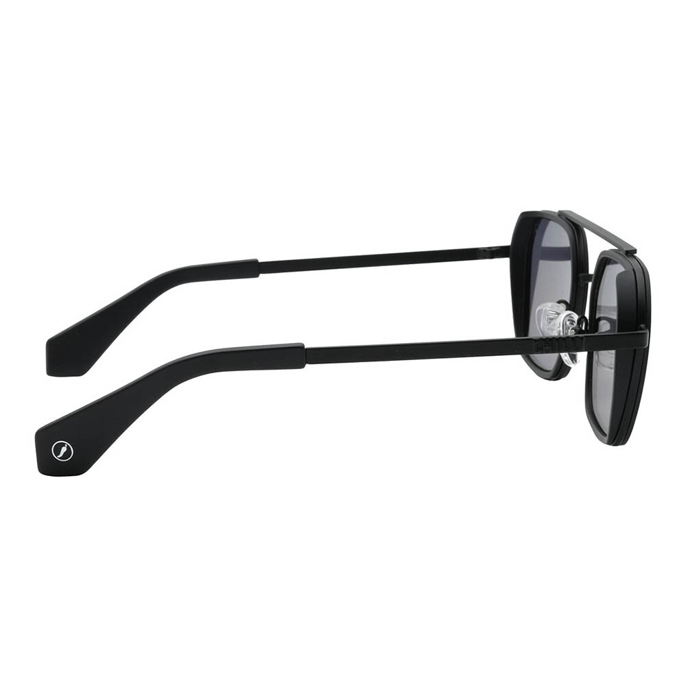 Lentes de sol De Acero Inoxidable Ejecutivo Flap Espejado/Negro