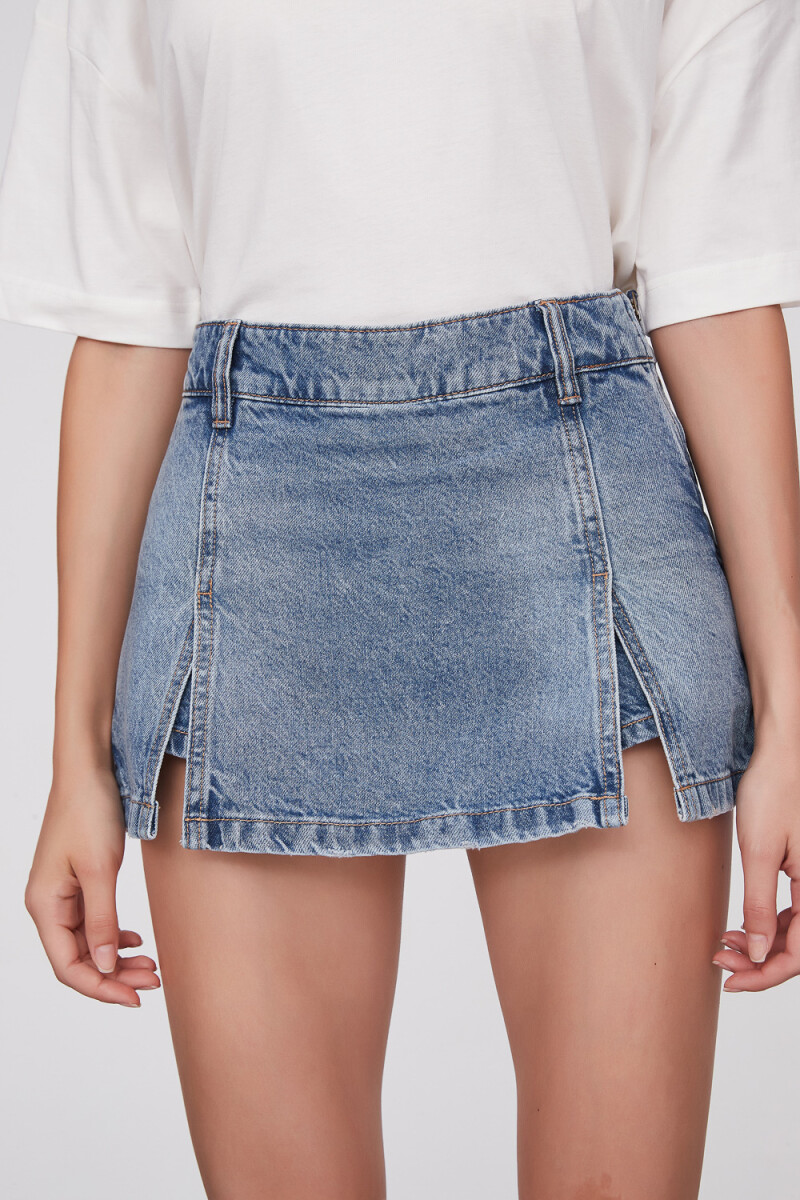 Falda Cardib - Azul Grisaceo 