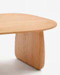 Mesa auxiliar Pirita de madera maciza de roble con acabado natural 70,6 x 70 cm FSC 100%