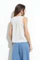 Musculosa escote a la base beige melange