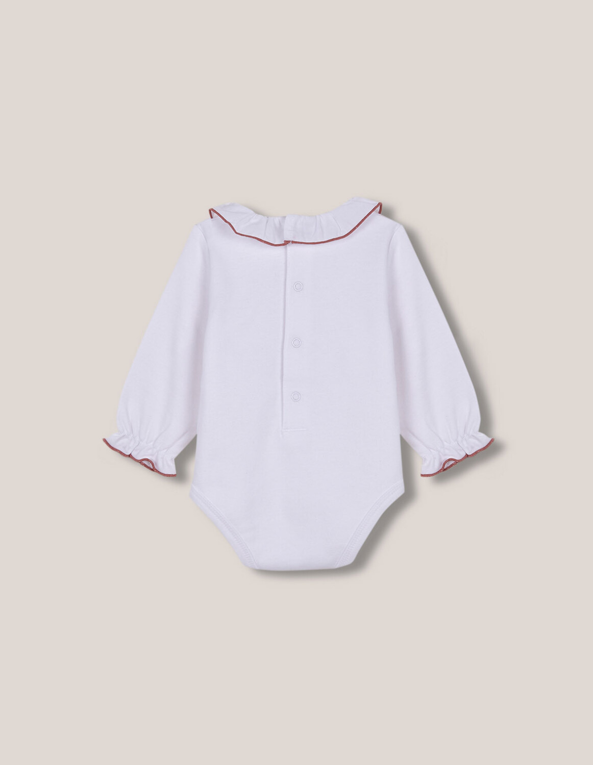 Camicia Bimba In Popelin Bianco Con Tira Bordata Ricamata | Gocco Autunno Inverno