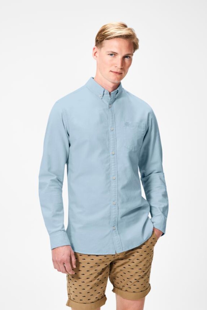 Camisa Básica Oxford Chambray Blue