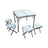 Mesa Plegable de Camping con 4 Bancos Arye Blanco