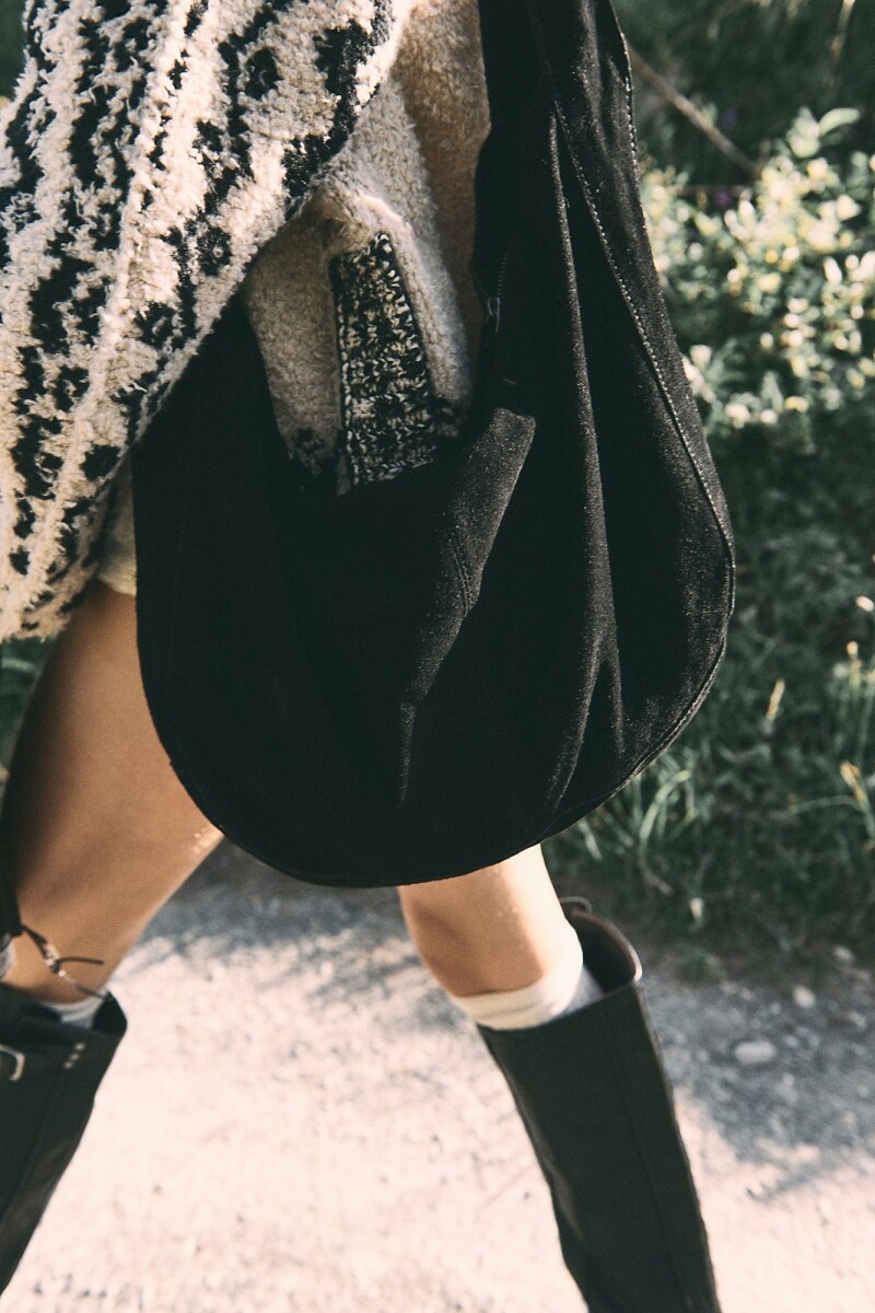 Bolso Roma Gamuza Negro