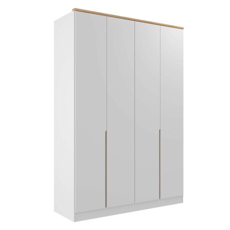 PLACARD ROPERO 4 PUERTAS MDF BLANCO LOGAN