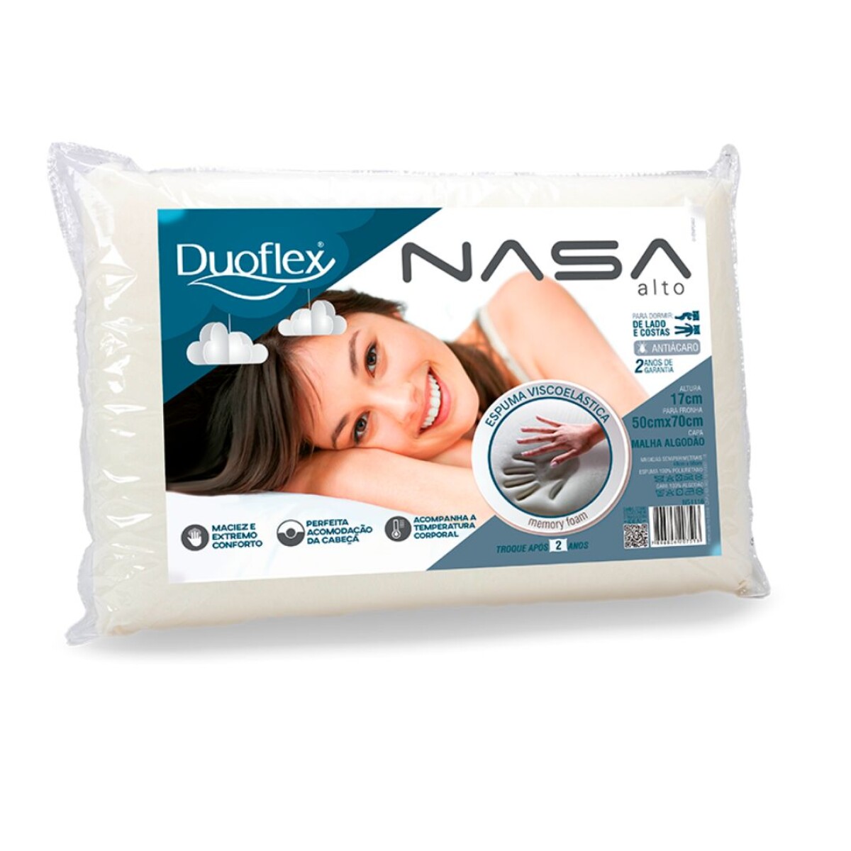 Almohada Duoflex NASA ALTO 50 x 70 x 17 