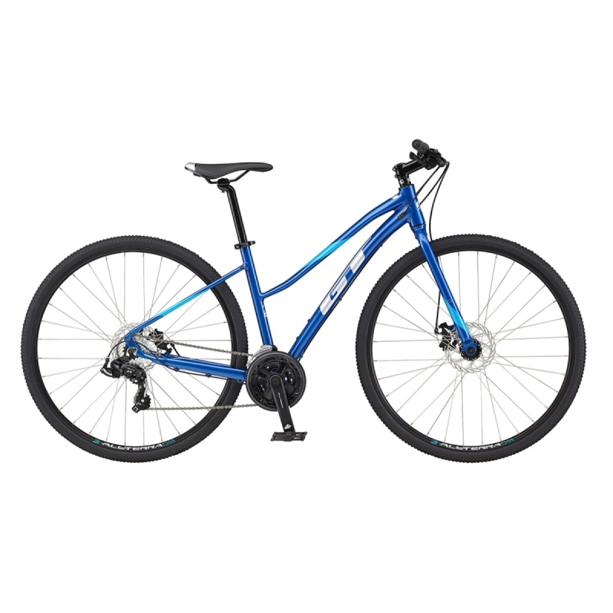 Bicicleta Gt Hibrida Transeo Sport Dama (unisex) - Azul 