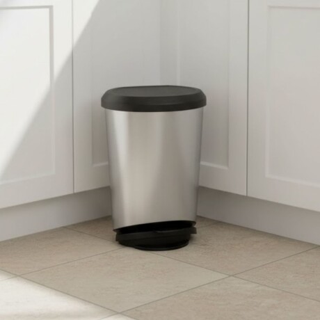 Tarro de residuos simil metal con pedal 20 lts GRIS
