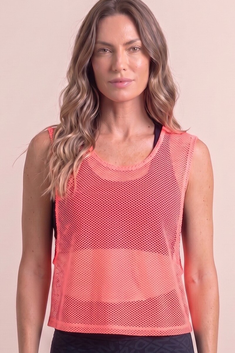 Musculosa de Red. Naranja Fluo