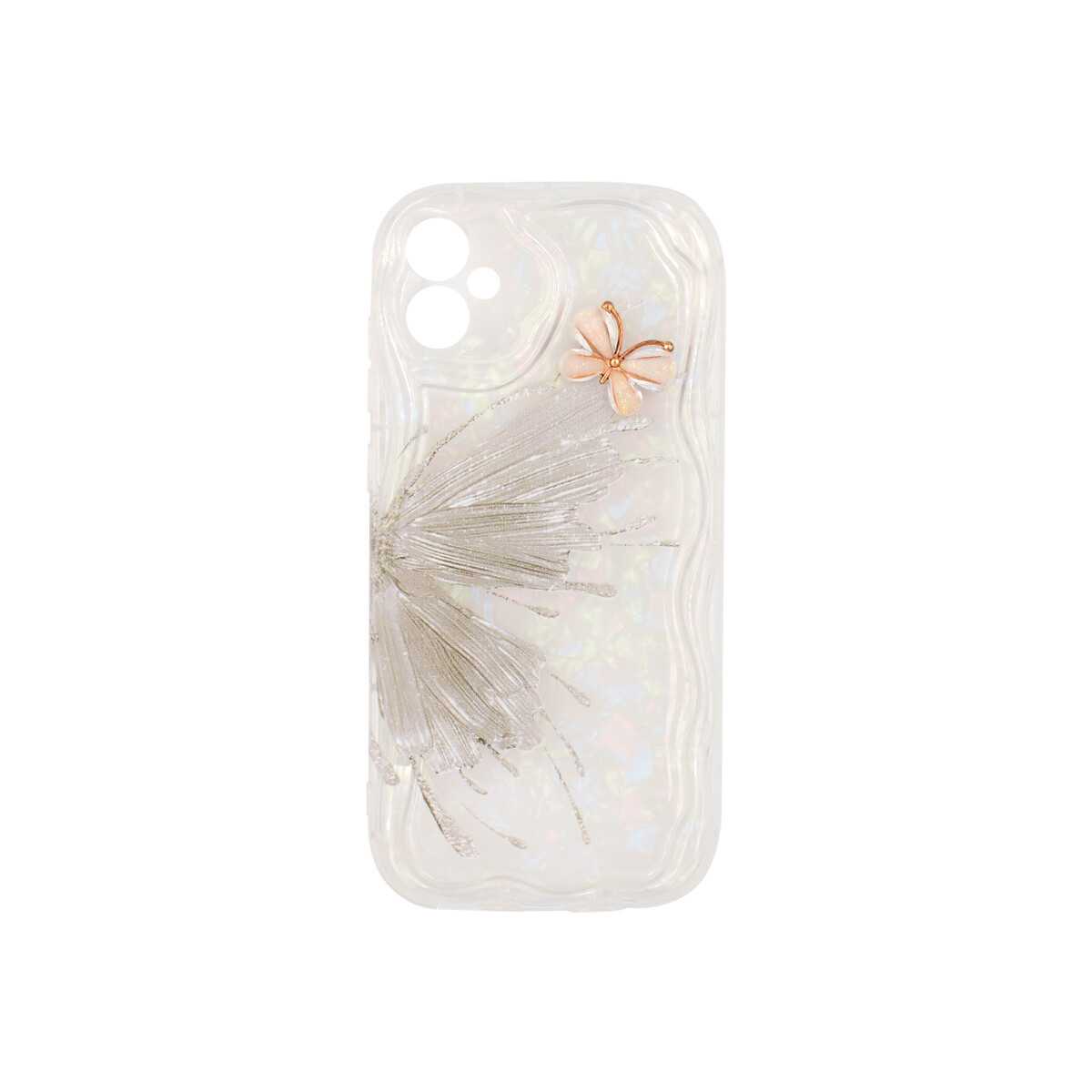 Protector para Samsung Galaxy A05 diseño mariposa gris 