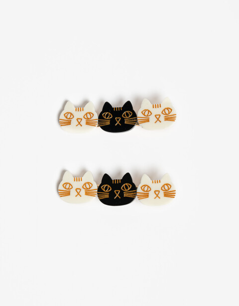Horquillas con Accesorios Animales Set De Hebillas Francesas Gatitos - Combinacion Bicolor