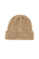 Gorro con Pompon Beige