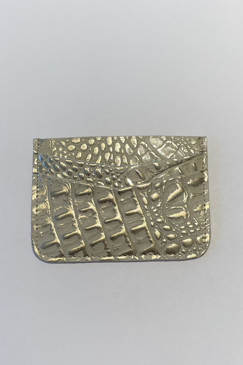Tarjetero Maxi crocco champagne