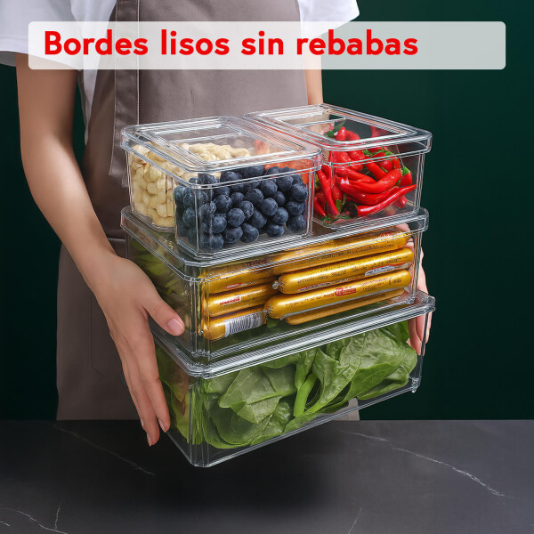 Juego de 7 Contenedores Recipientes Con Tapa Tarros Apilables Organizador IMBACK Blanco Juego de 7 Contenedores Recipientes Con Tapa Tarros Apilables Organizador IMBACK Blanco