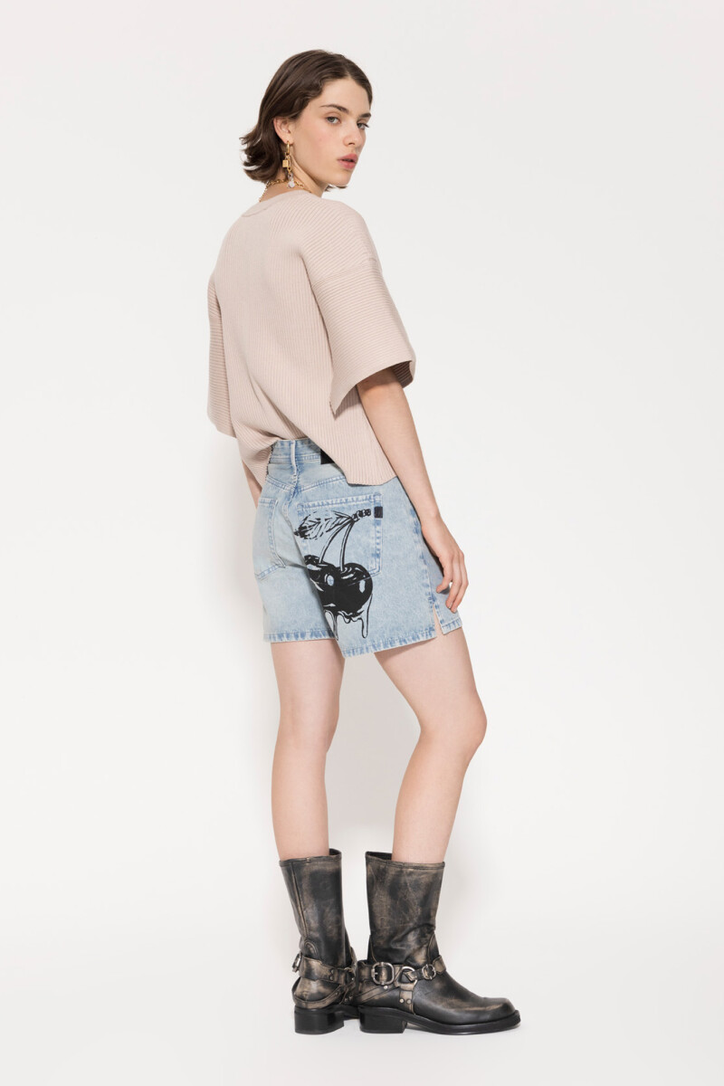 SHORT CHERRY DENIM Celeste