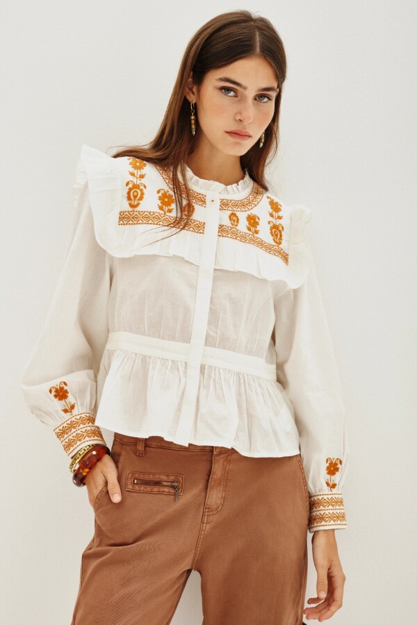 Camisa Nash Frills Crudo