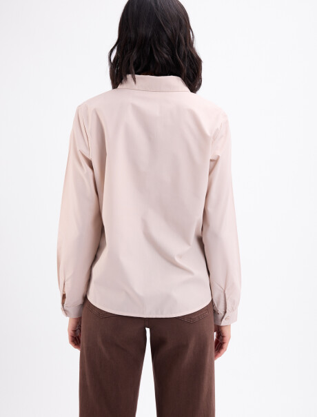 Camisa pespunte Laila beige