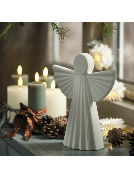 Angel navideño MYS A18xL8xAl23cm ceramica blanco Angel navideño MYS A18xL8xAl23cm ceramica blanco