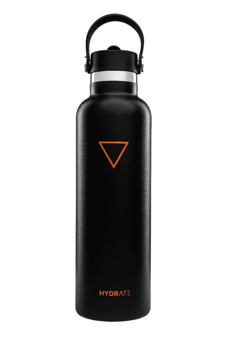 TERMO HYDRATE 710ML NEGRO Y NARANJA