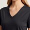 Remera escote v dama Negra