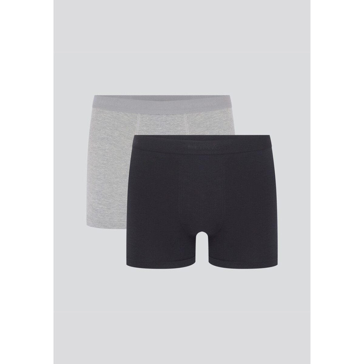 CUECA BOXER MASC - MESCLA/PRETO 
