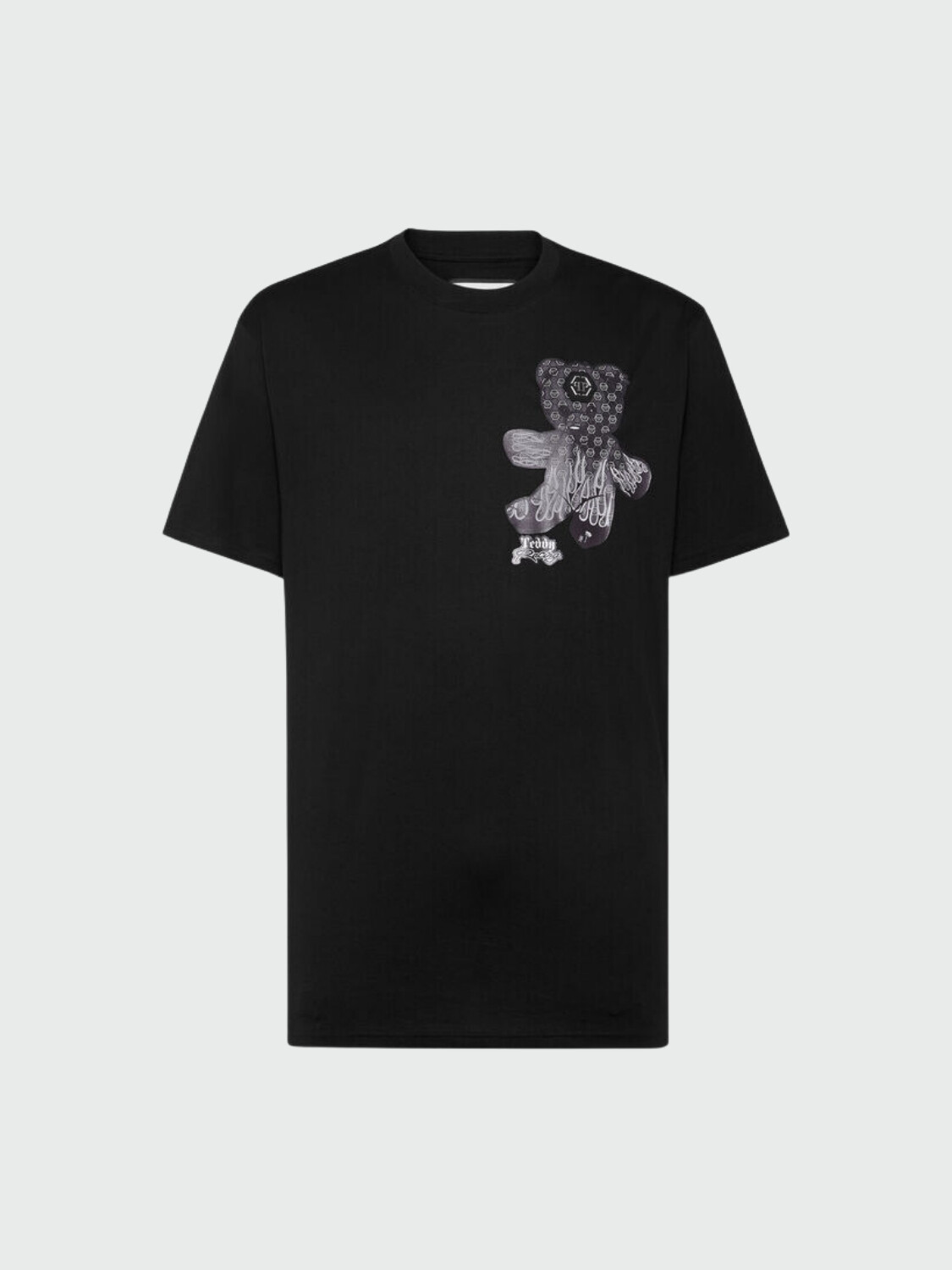 PHILIPP PLEIN - camiseta negra cuello redondo manga corta 0