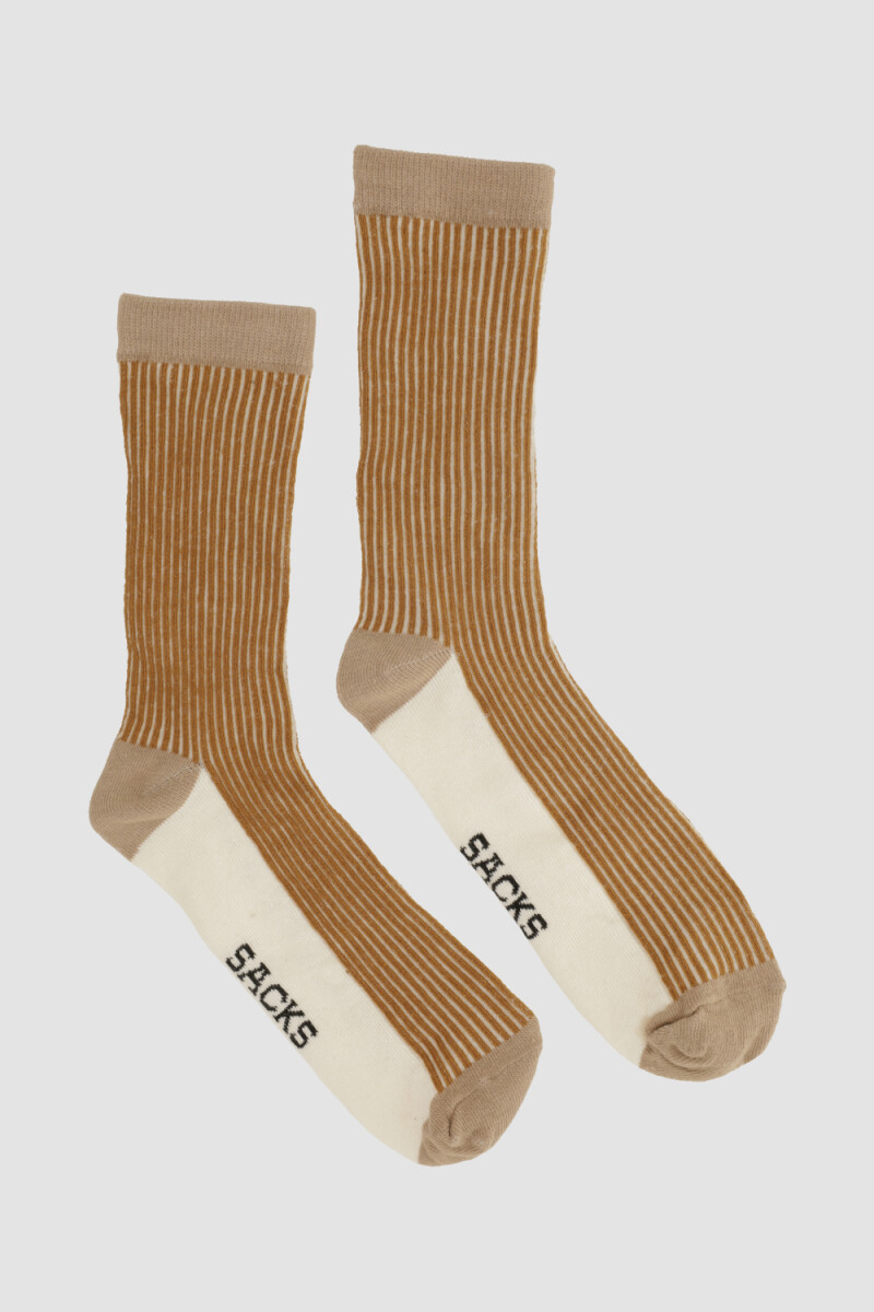 Medias morley bicolor - Amarillo 