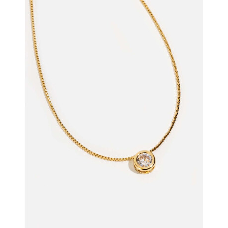 Collar Con Strass Dorado