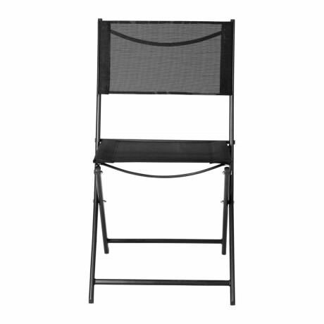 Silla Plegable De Textilina RUSTICO Estructura De Acero - Negro Silla Plegable De Textilina RUSTICO Estructura De Acero - Negro