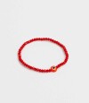 Pulsera Con Mostacillas Rojo Medio