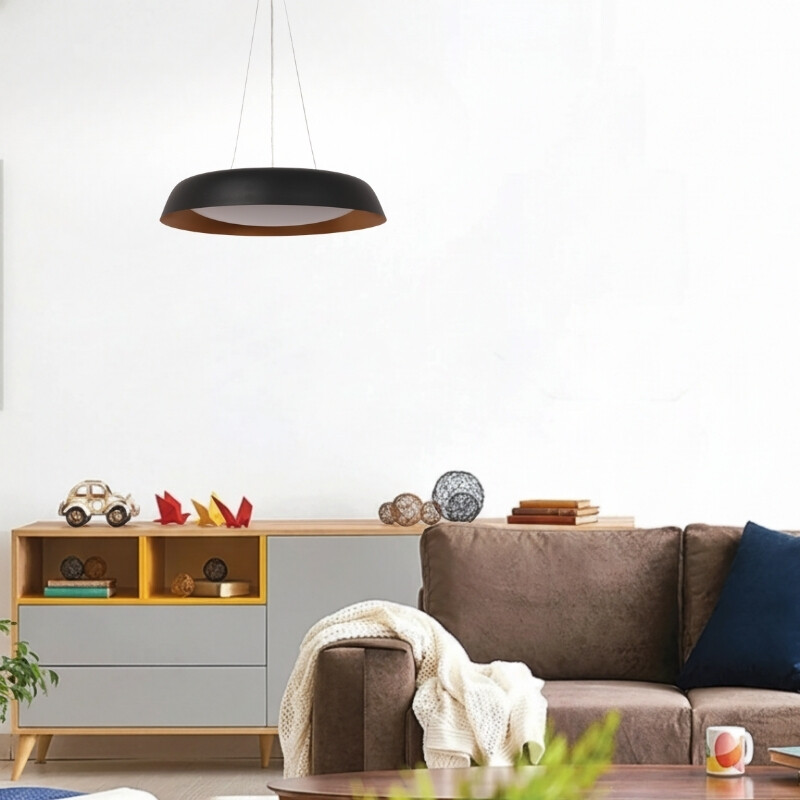 LUMINARIA COLGANTE DECORATIVA DIMERIZABLE HARLEY CCT 25W Luminaria Colgante Dimerizable Harley Negra Cooper