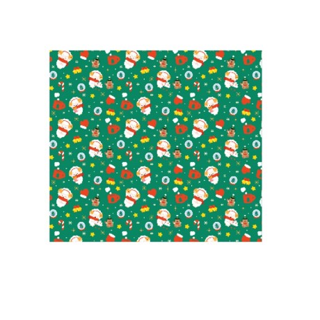 Papel de regalo Mini Family verde