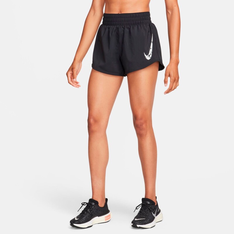 Short Nike One Swoosh Hbr Dri-Fit de Mujer Negro
